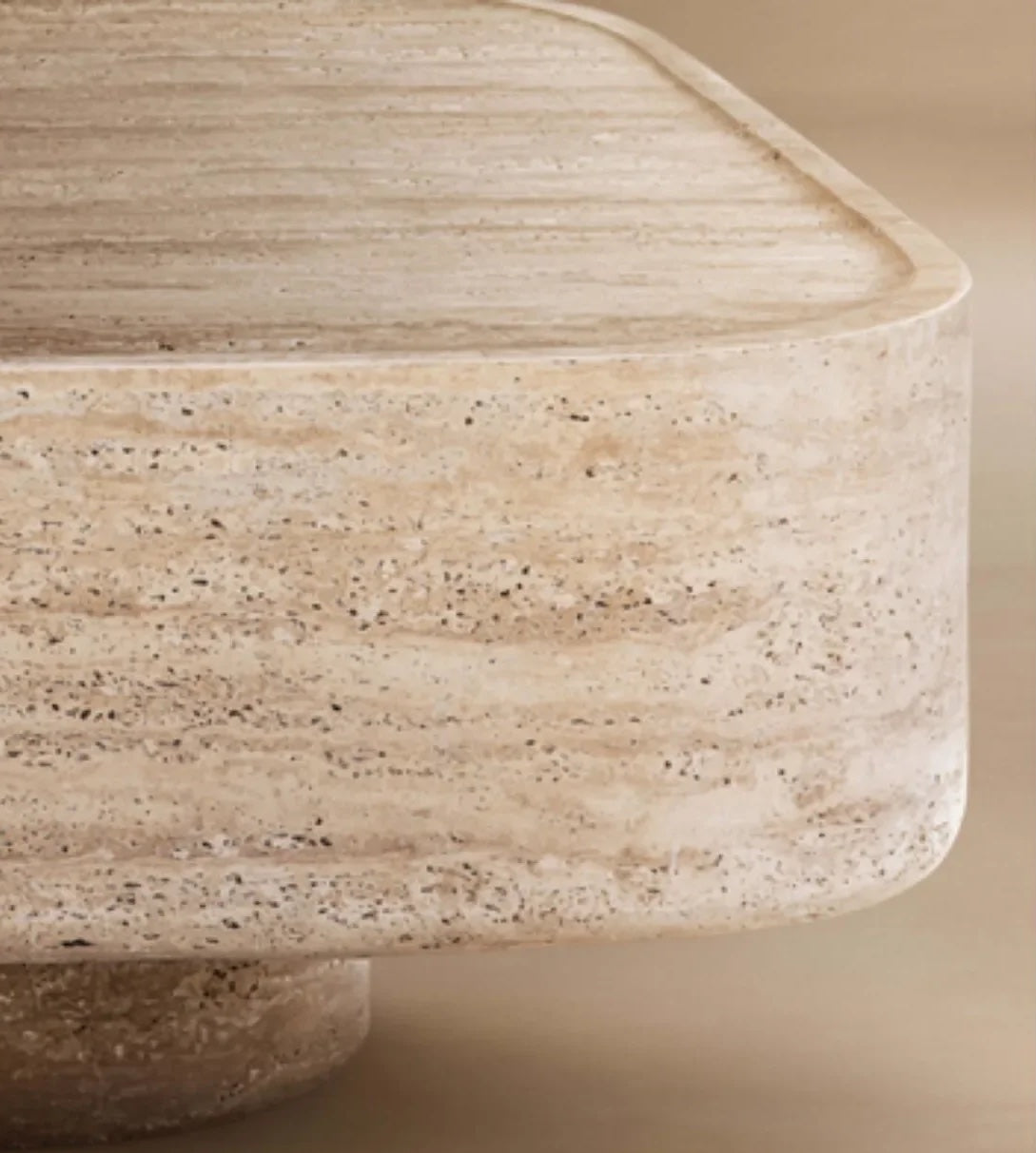 Travertine Light Lux Side & Coffee Tables