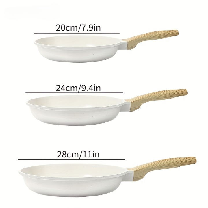 Frying Pans with Wooden Handles