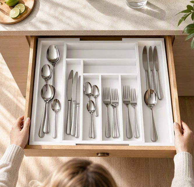 Wooden Expandable Drawer Organizer