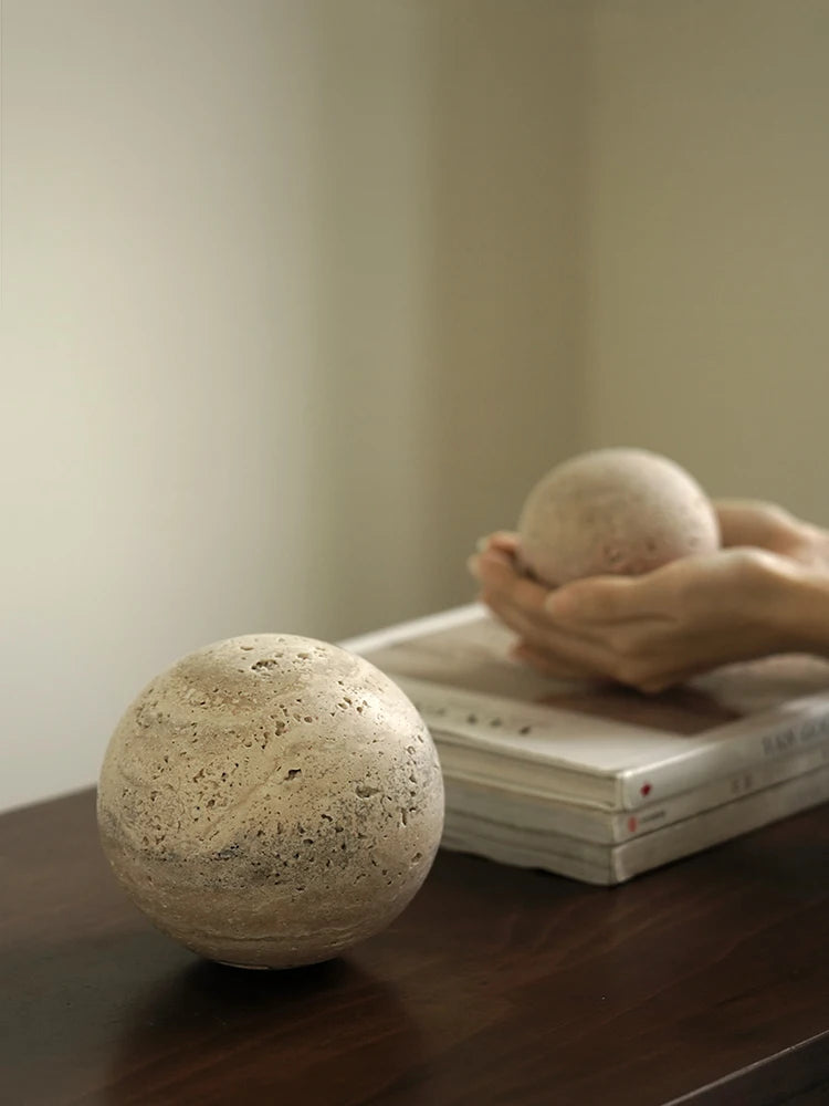 Natural Stone Ball Decor Sculptures