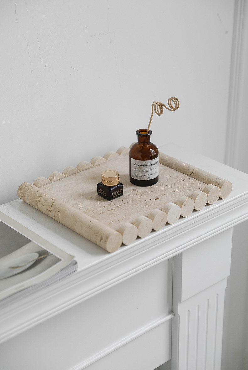 Light Lux Travertine Style Tray
