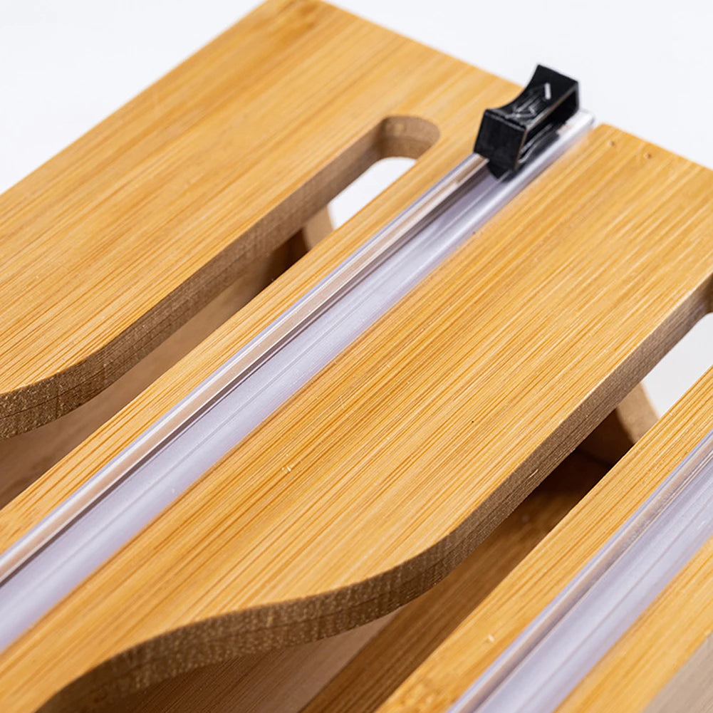 Wooden Foil & Baking Paper Dispenser with Cutter