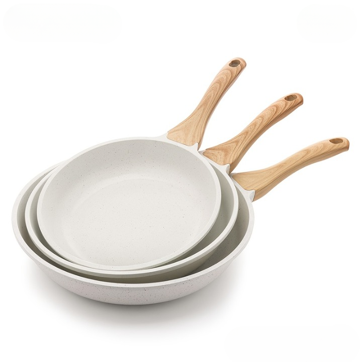 Frying Pans with Wooden Handles