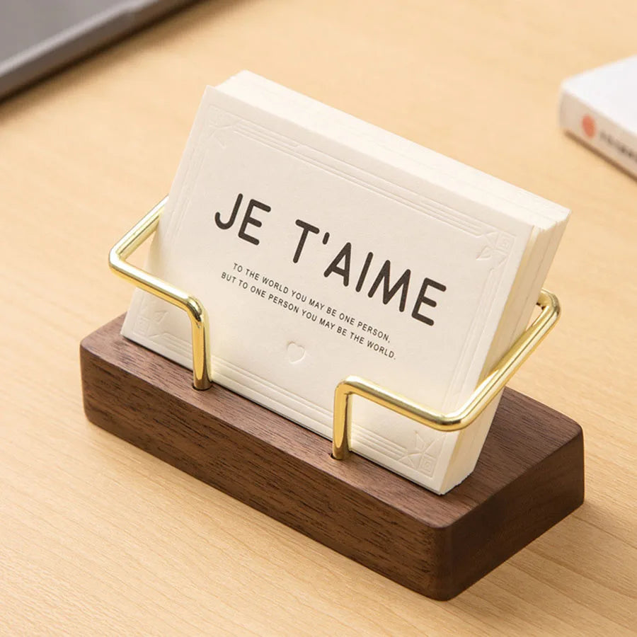 Wooden & Metal Business Card Stands