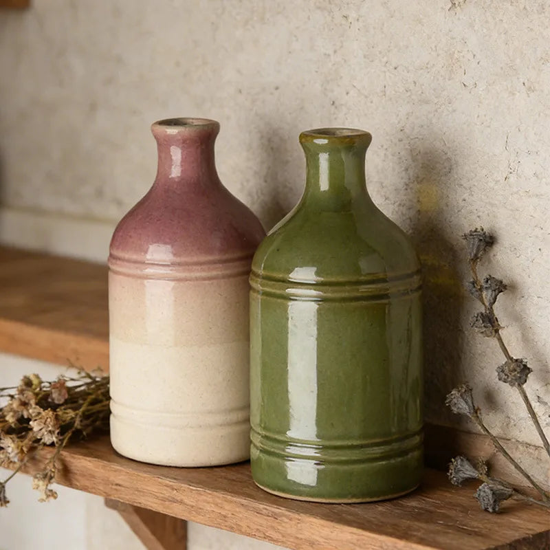 Retro Ceramic Olive Oil Bottles