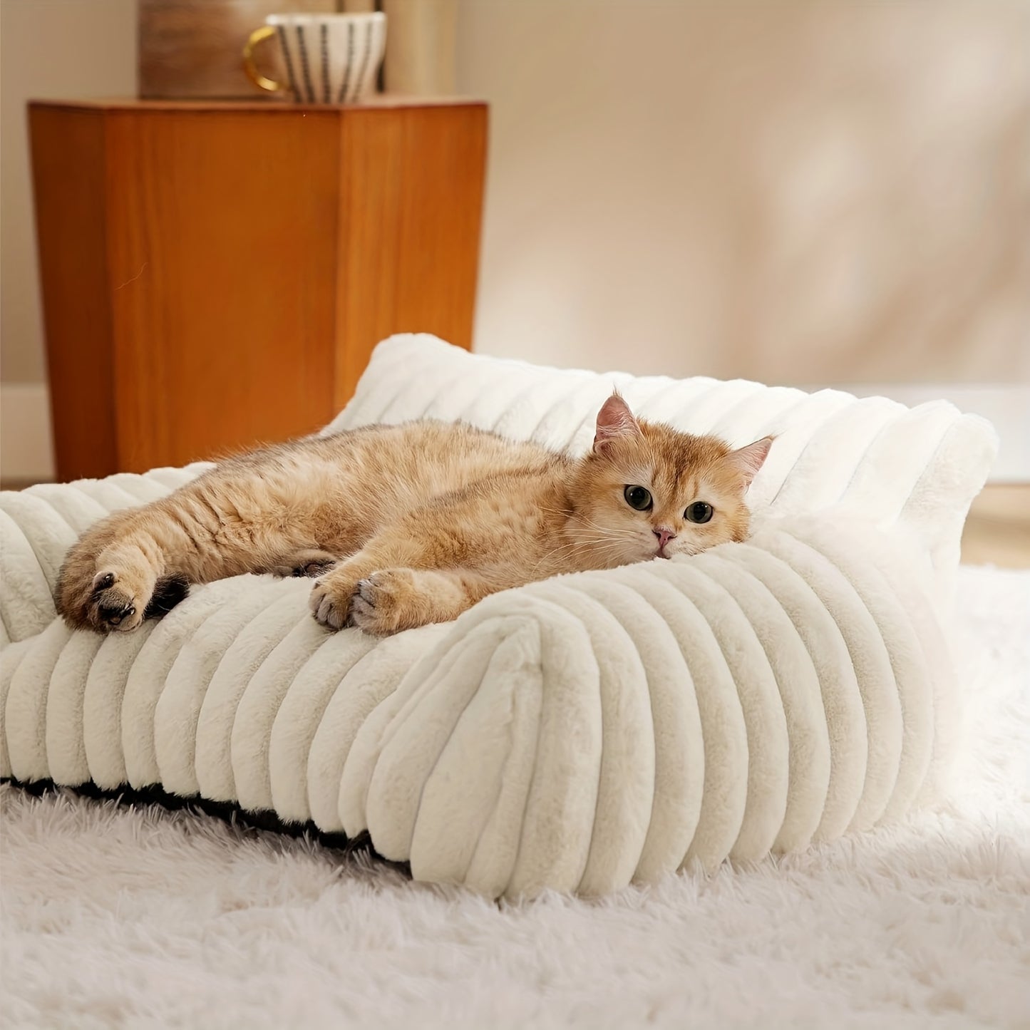 Classic Rectangular Cats & Dogs Bed