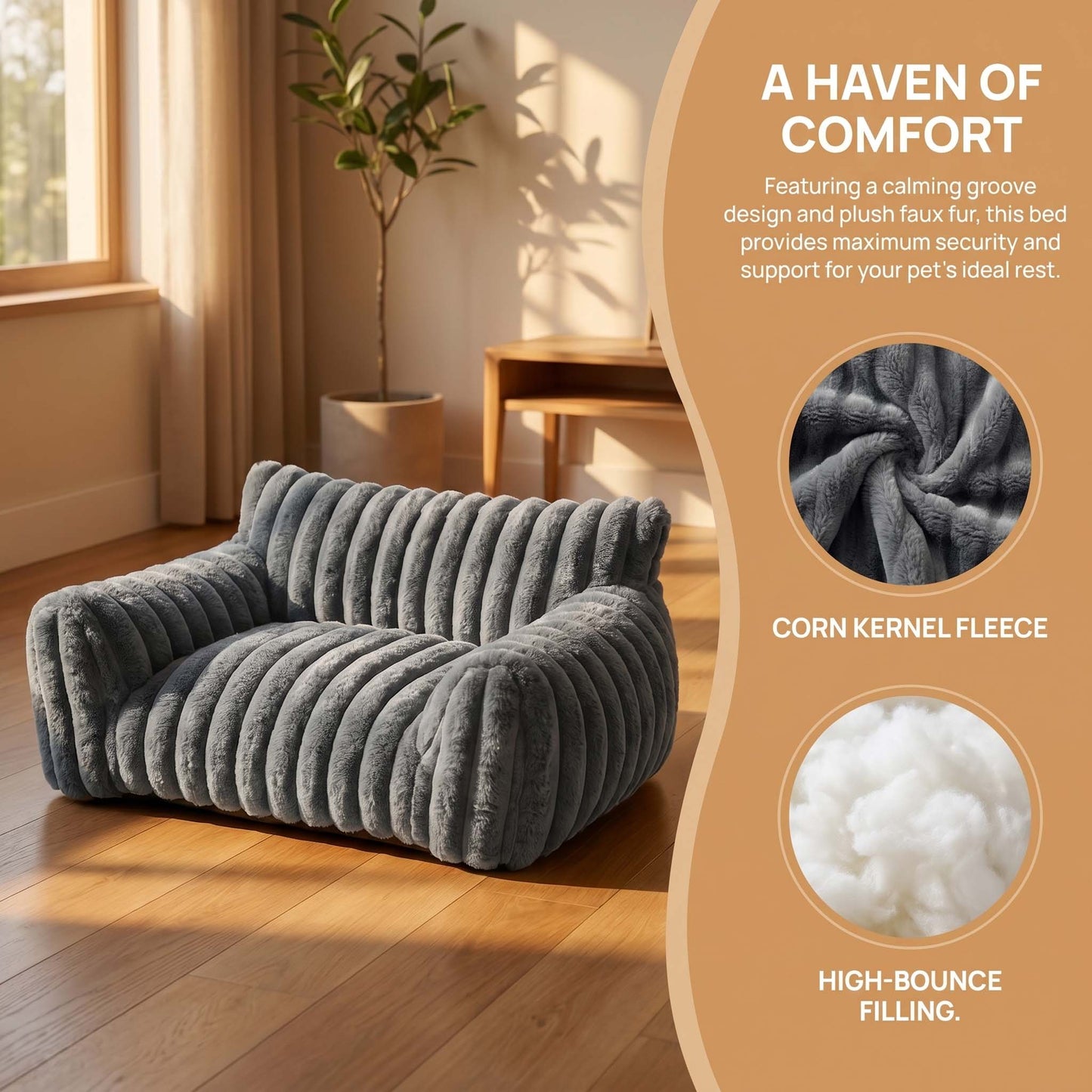 Classic Rectangular Cats & Dogs Bed
