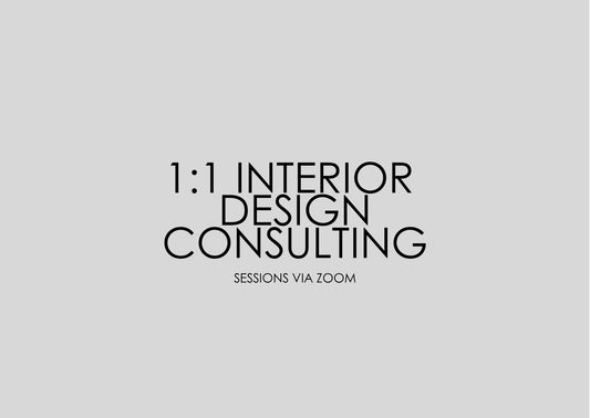1:1 Interior Design Consulting Session via Zoom