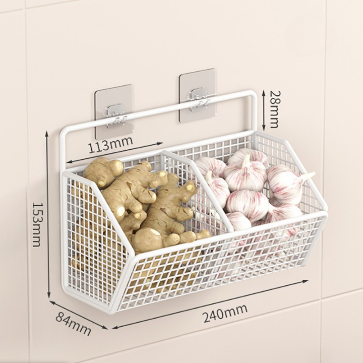 Wall Mounted Metal Storage Baskets