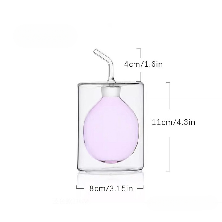 Double Glass Seasoning Oil Bottle Dispensers