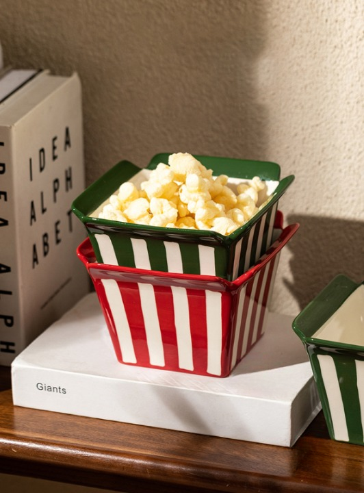 Ceramic Mini Popcorn Bucket Bowl