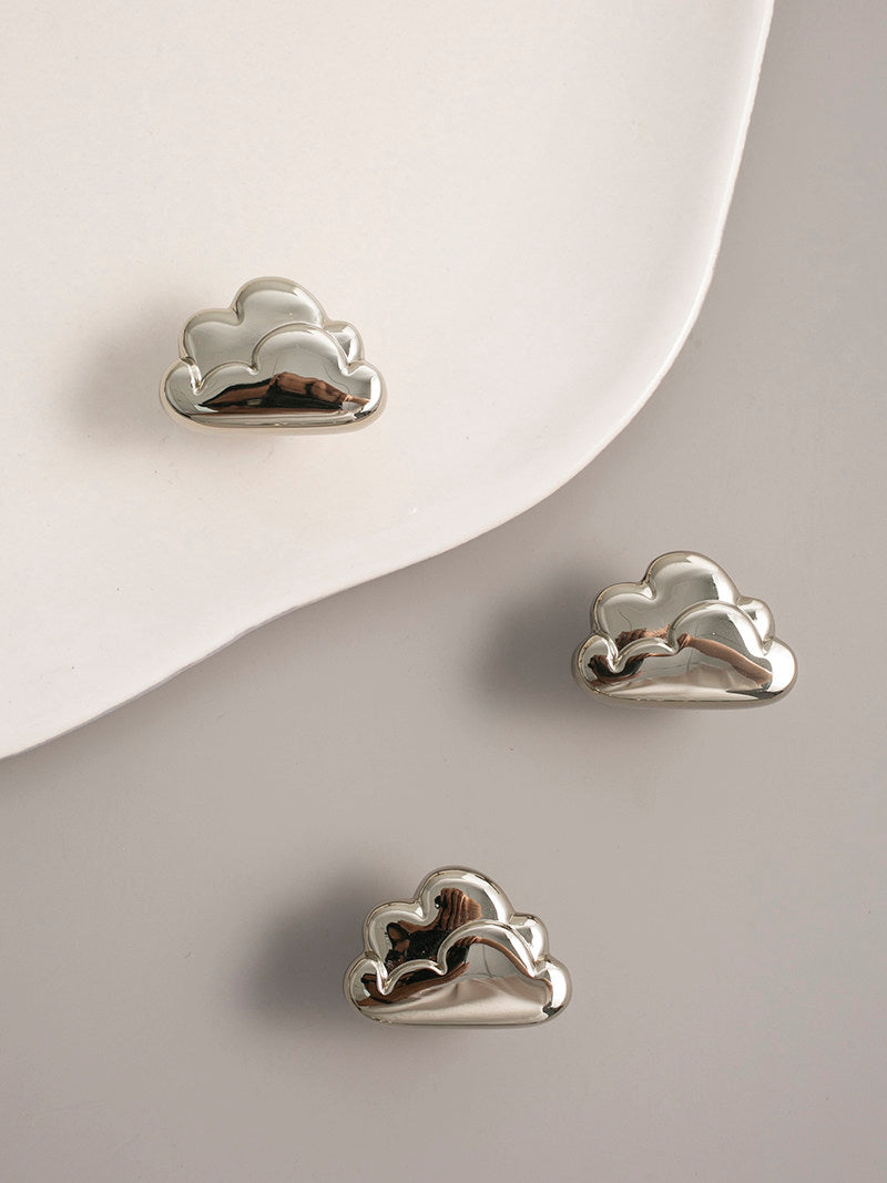Silver Cloud & Star Cabinet Knobs