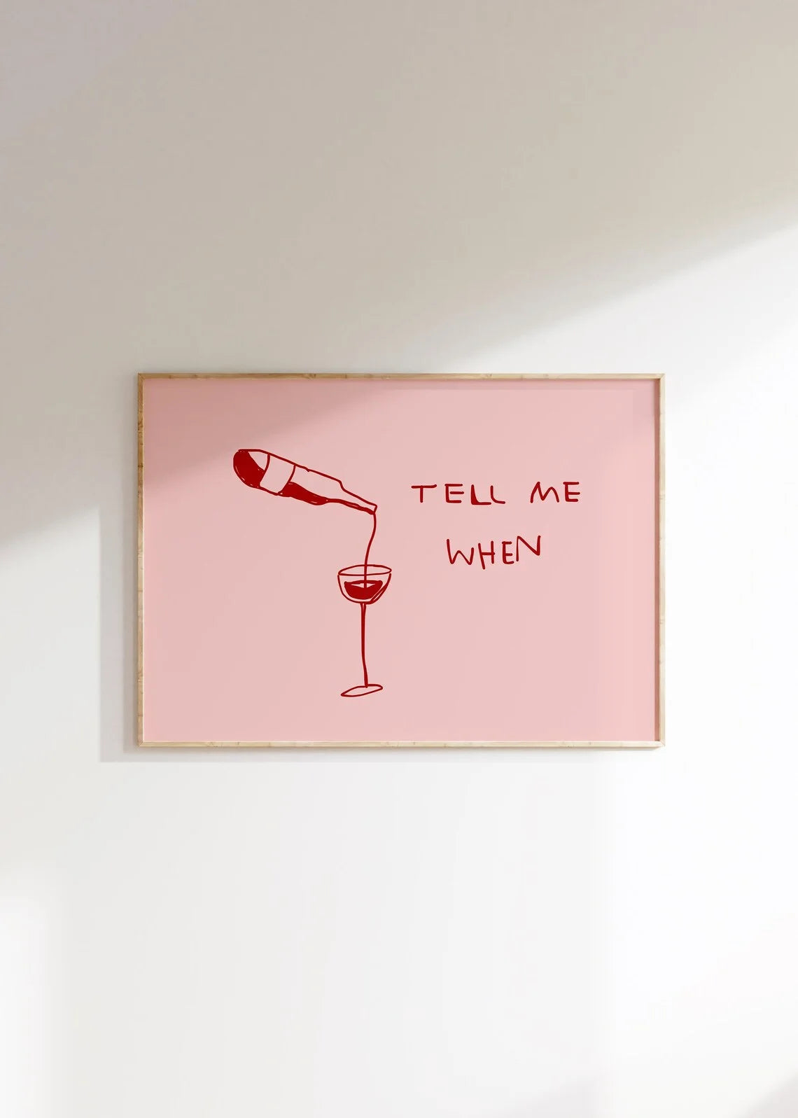 Horizontal Wine Canvas Poster