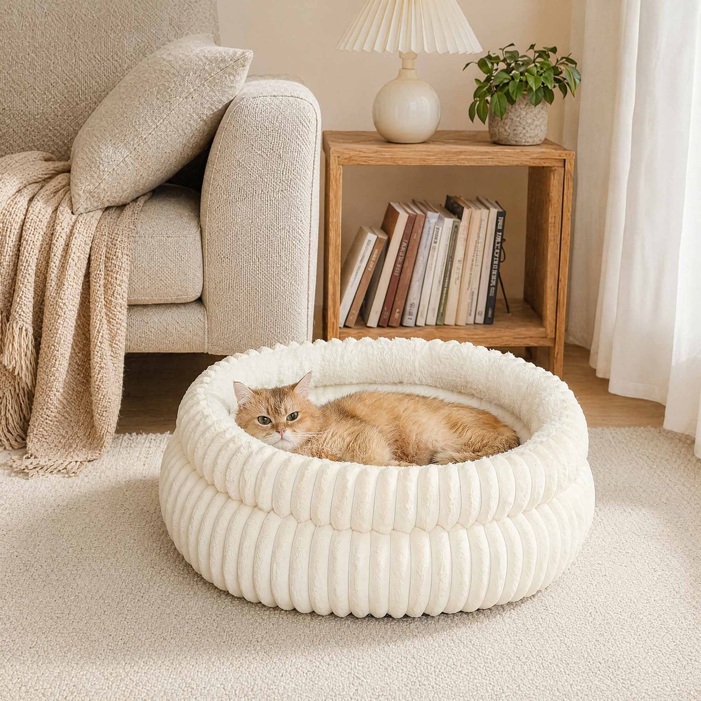 Double Round Cats & Dogs Bed