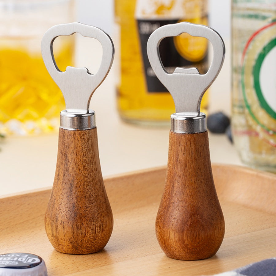 Manual Mini Bottle Opener with Wooden Handle