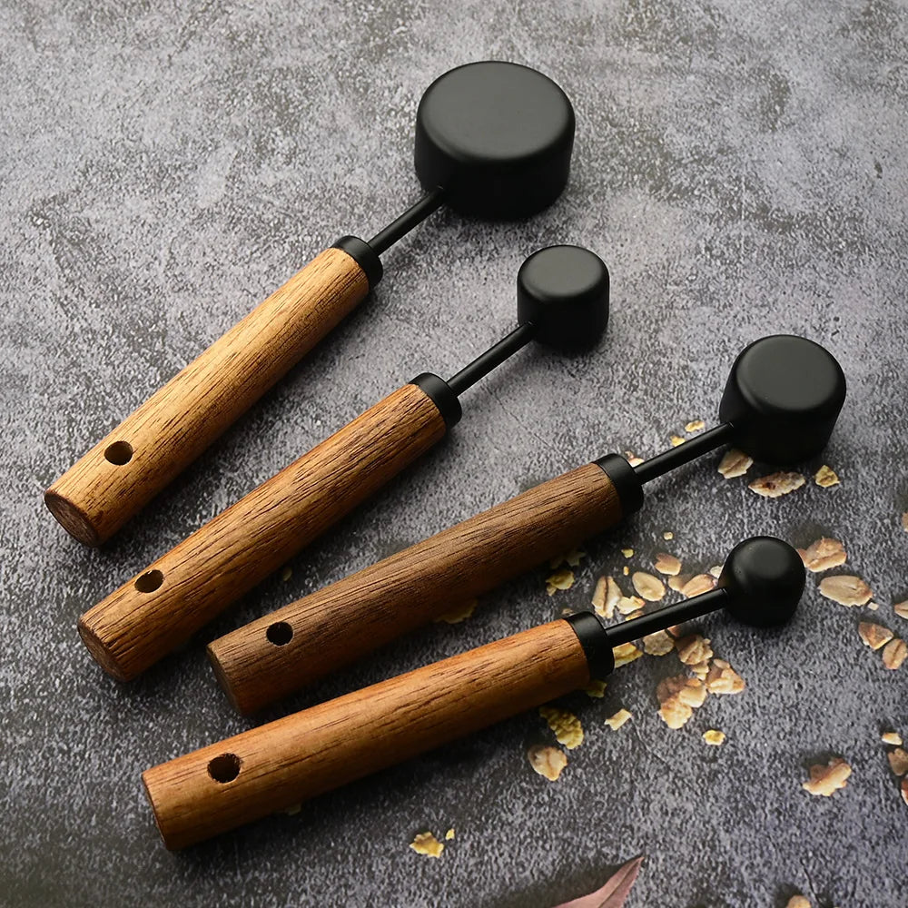 Measuring Cups/Spoons with Wooden Handles (Sets)