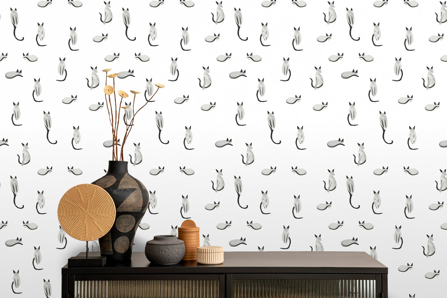 Elegant Cats Peel and Stick Wallpaper