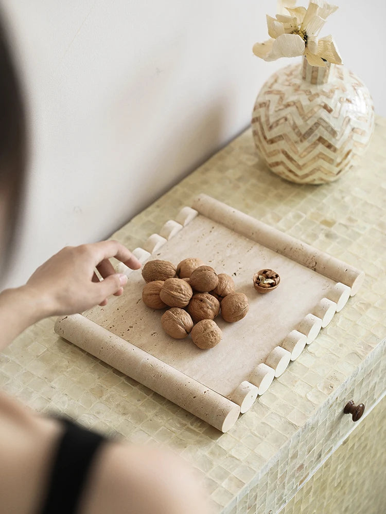 Light Lux Travertine Style Tray