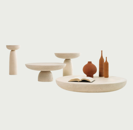 Soft Minimalistic Round Tables