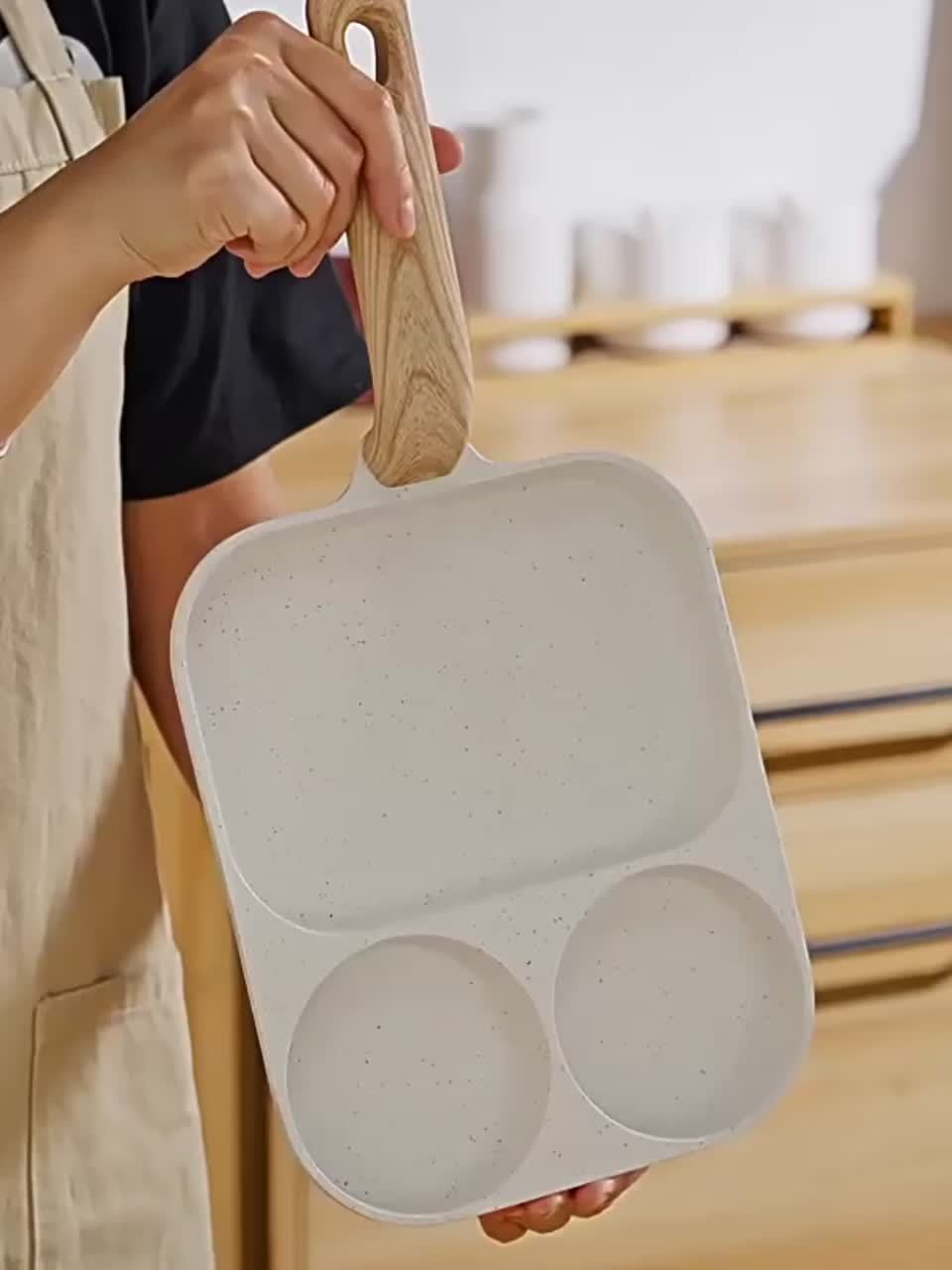 3 in 1 Breakfast Pan with Wooden Handle