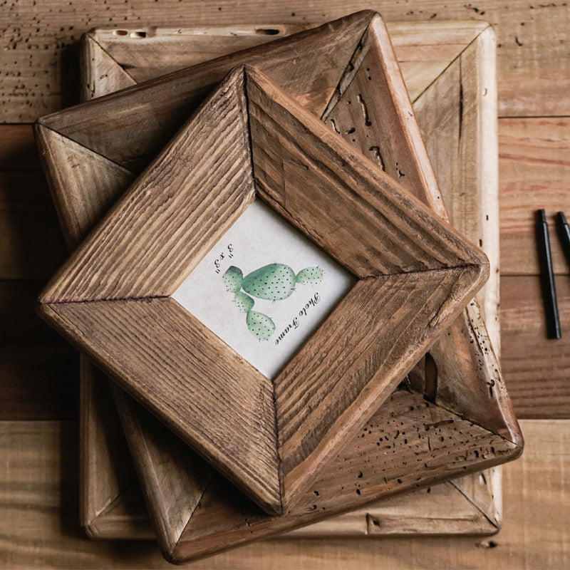 Rustic Style Wooden Photo Frames