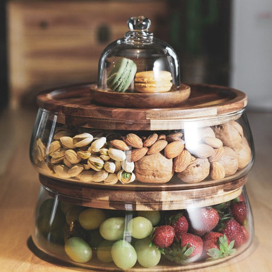 Wood & Glass Food Storage Containers