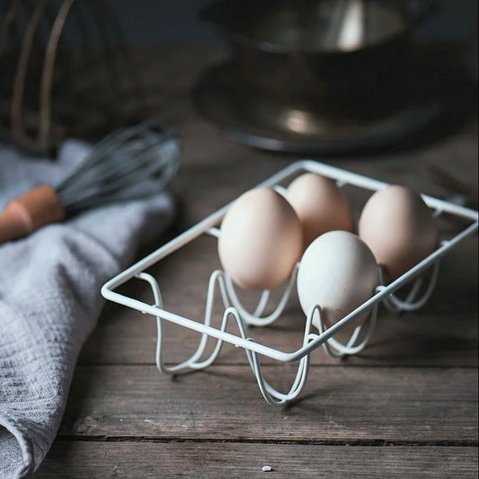 Metal 6 Grid Egg Box Holder
