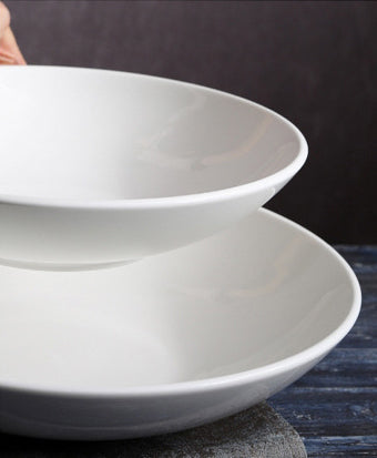 White Ceramic Main Course Plate