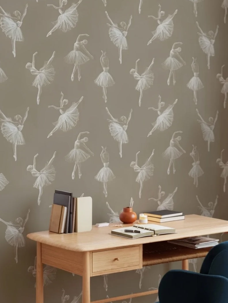 Vintage Ballerinas Peel & Stick Wallpaper