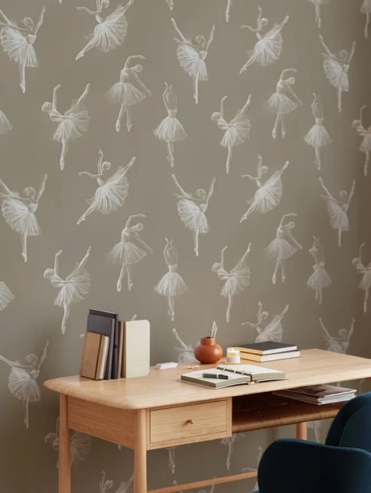 Vintage Ballerinas Peel & Stick Wallpaper