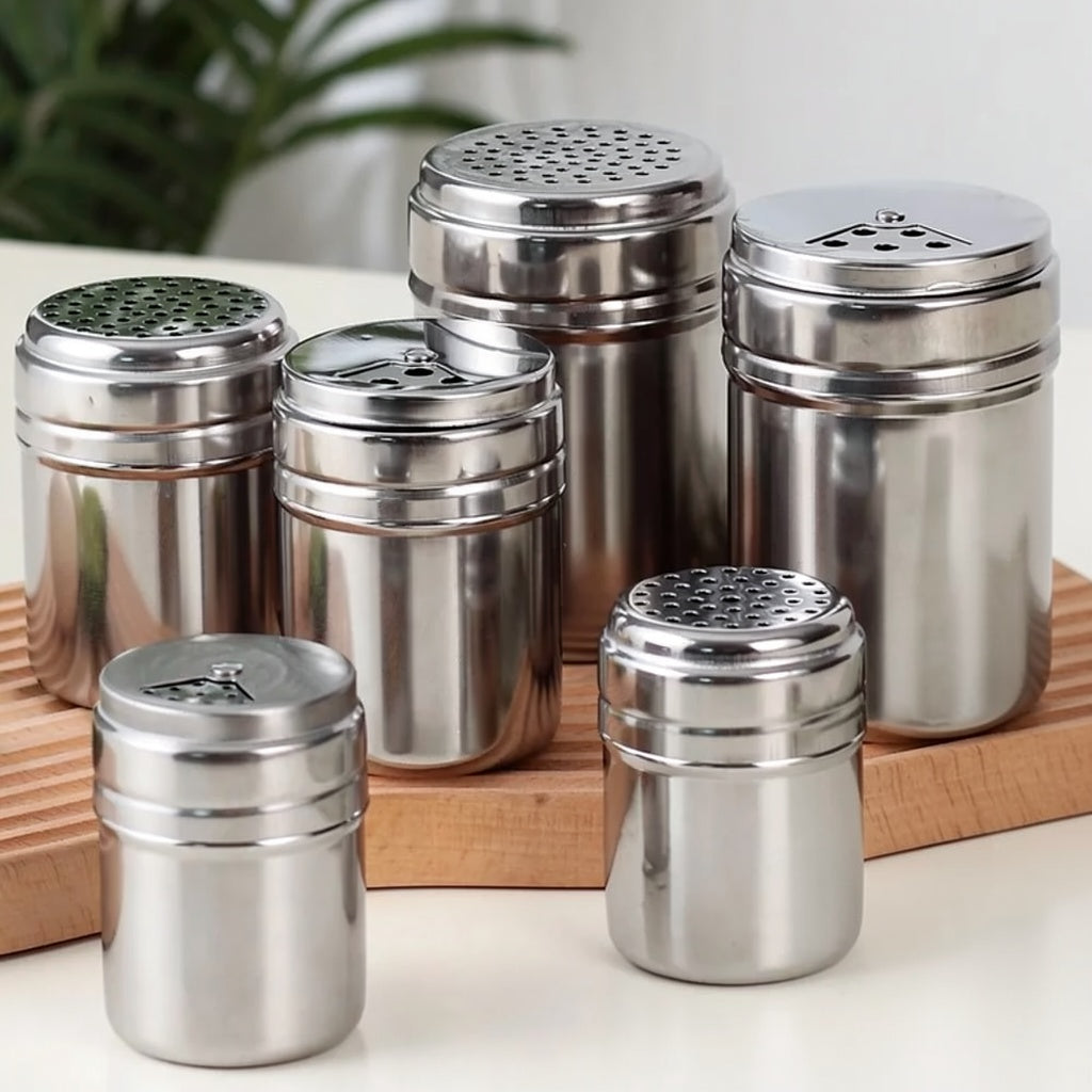 Metal Seasoning Jars with Rotating Cover